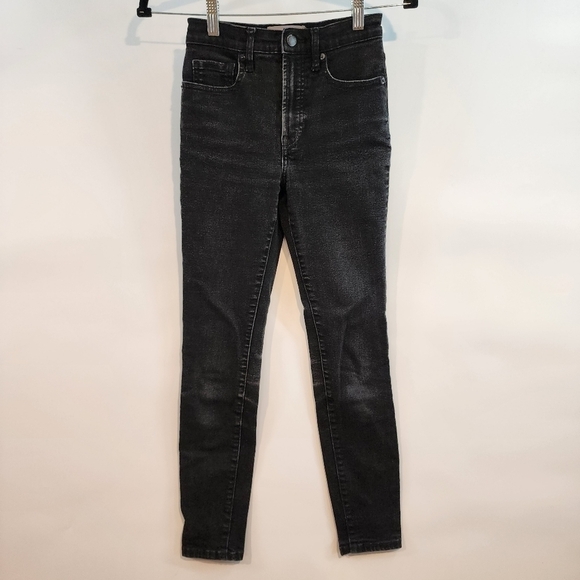 Everlane Grey Washed Black Jeans High Rise Skinny Stretch‎ Denim Jeans sz 25 - Picture 2 of 10